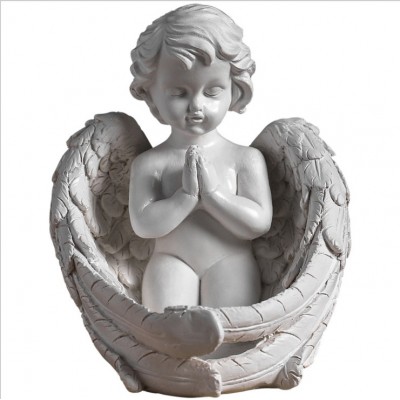 Window decoration resin decoration  girl resin angel sculpture resin girl statue