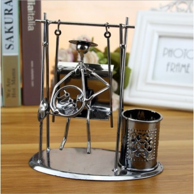 Metal crafts pen holder  for Desktop decoration children gift