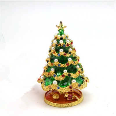 Best Christmas gift Metal craft Alloy Christmas tree decoration box