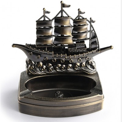 Creative  Metal Ashtray  sailboat style for home decoration