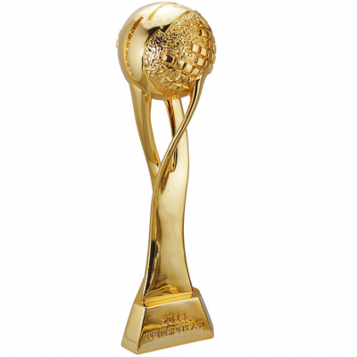 2019 New Design Alloy Football trophy and  39CM 3D Metal Gold Plated Trophy Movie award trophy