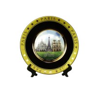 Hot sale Die cast metal craft business gift decorative metal plate with Theme building .