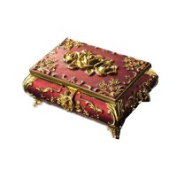 custom luxury classic enamel gold-plated metal jewelry box