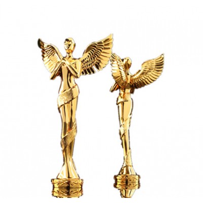 gold custom diecast metal alloy custom metal Oscar award trophy with customized lettering awards