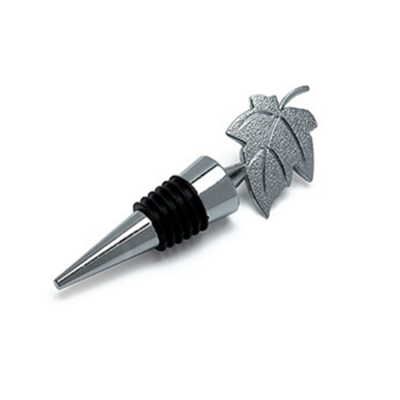 Custom metal maple leaf wine bottle stopper