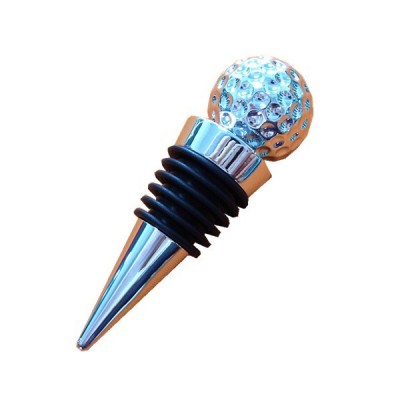 Custom golf theme metal wine bottle stopper