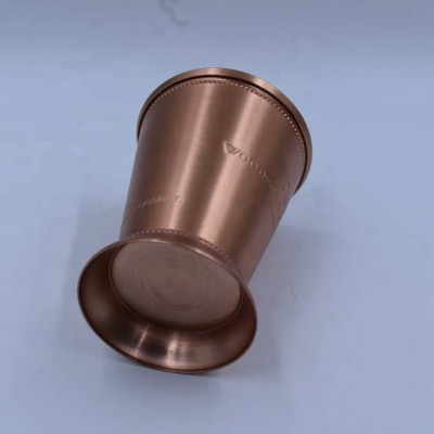 Low MOQ Metal beer cup  Bronze  classic aluminum with base