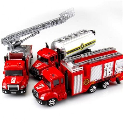 Custom Design  1/43 Die cast model Fire truck  Red Engine toy fire truck