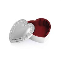 Custom heart-shaped metal jewelry box