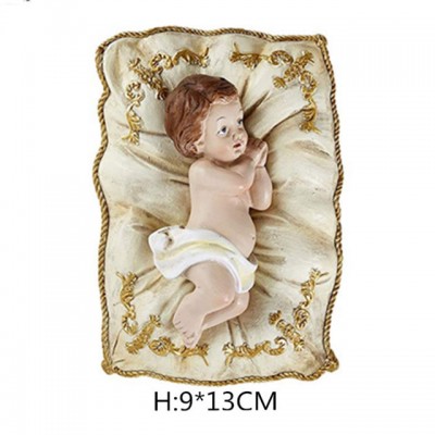 Resin religious crafts  Christian statues the sleeping baby Jesus statues for home decoration