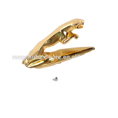 Leopard shaped Car emblem,Zinc alloy Car emblem,Golden Car emblem