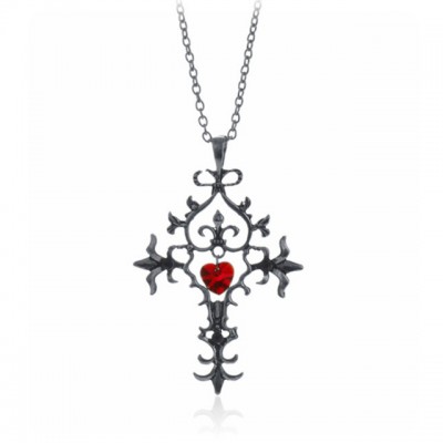 The Vampire Diaries accessories Alloy jewelry antique cross pendant necklace Christian pendant Jesus necklace of sacred heart