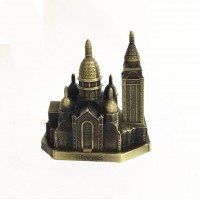 Custom wholesale metal crafts alloy metal Notre Dame cathedral mode tourist souvenir home decoration